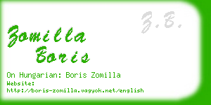 zomilla boris business card